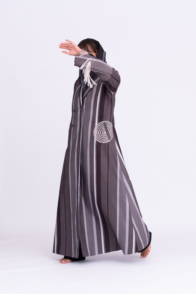 A Line Blazer Black Grey