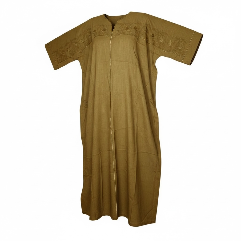 Beige Palm Embroidery (Adult)